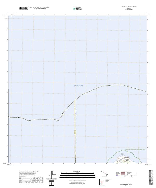 Kaunakakai OE N topographic map thumbnail