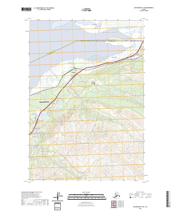Anchorage B-7 NE topographic map thumbnail