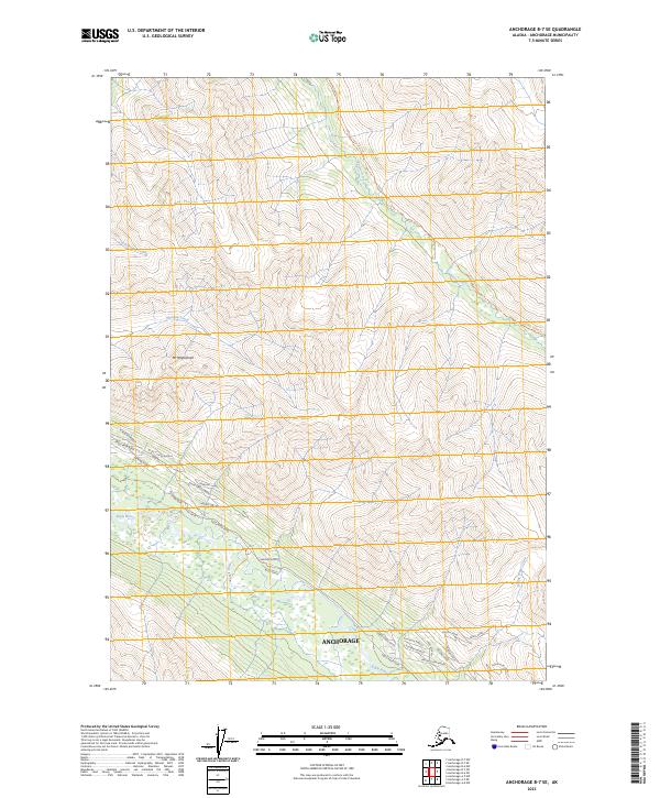 Anchorage B-7 SE topographic map thumbnail