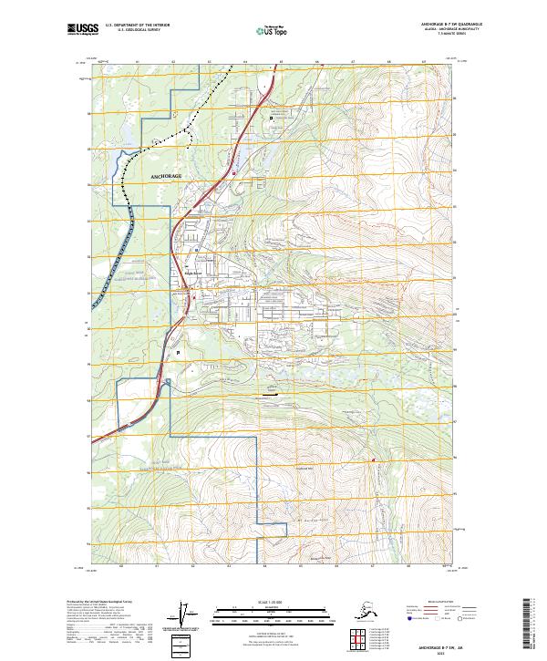 Anchorage B-7 SW topographic map thumbnail