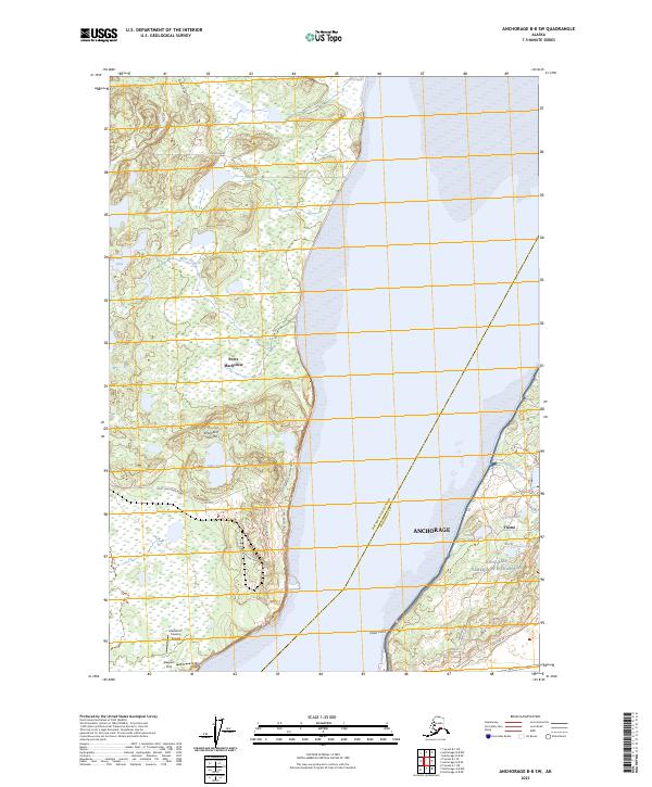 Anchorage B-8 SW topographic map thumbnail