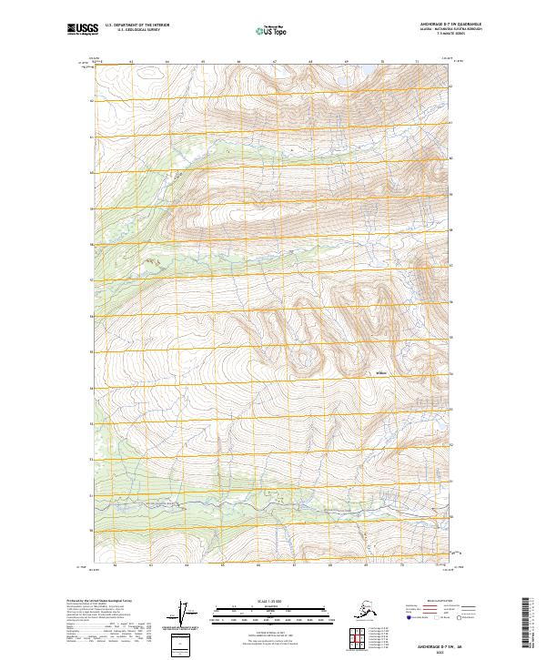 Anchorage D-7 SW topographic map thumbnail