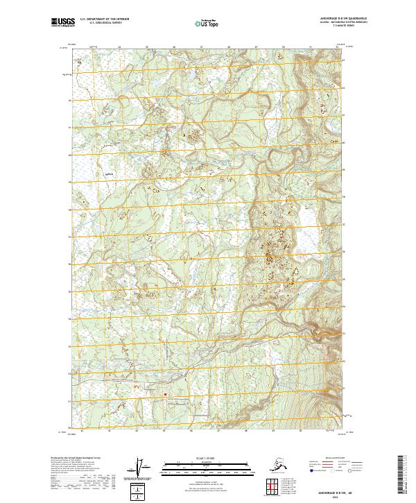 Anchorage D-8 SW topographic map thumbnail