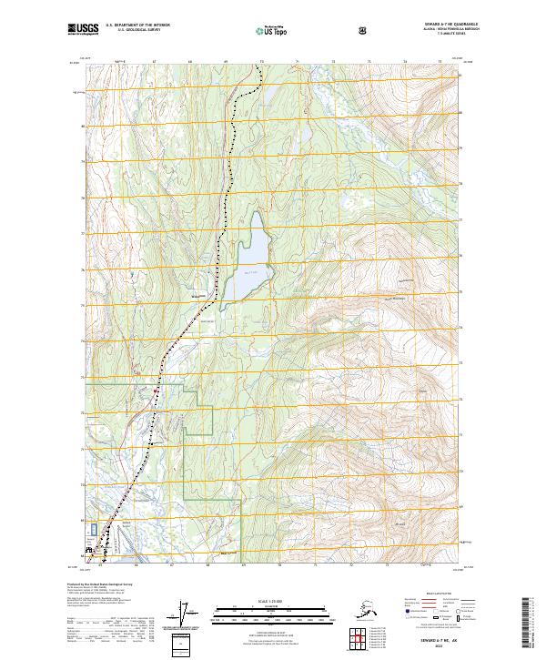 Seward A-7 NE topographic map thumbnail