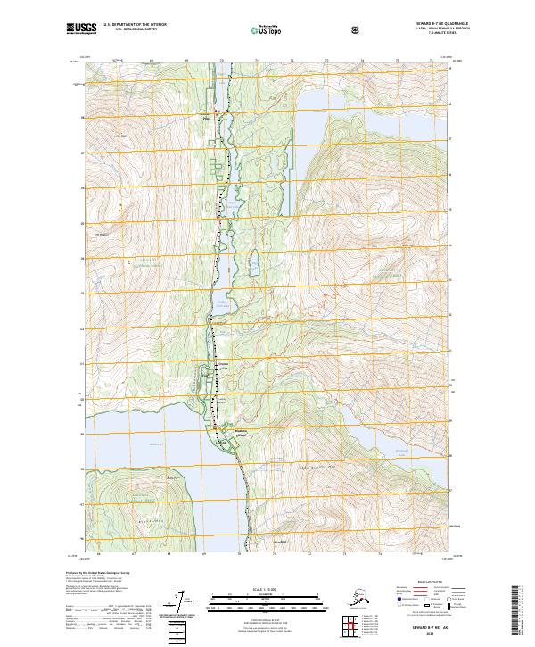 Seward B-7 NE topographic map thumbnail