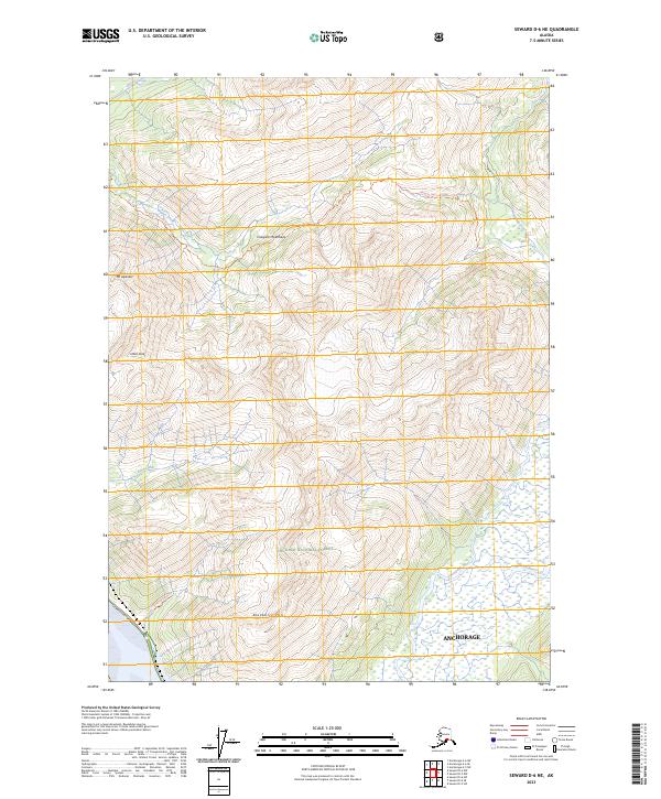 Seward D-6 NE topographic map thumbnail