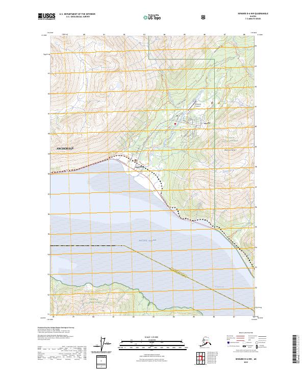 Seward D-6 NW topographic map thumbnail