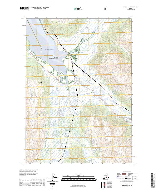 Seward D-6 SE topographic map thumbnail