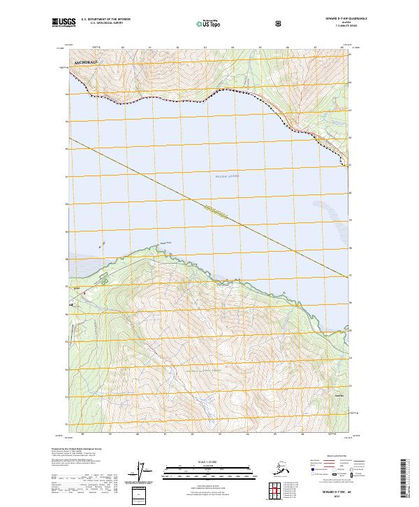 Seward D-7 NW 2023 topographic map thumbnail