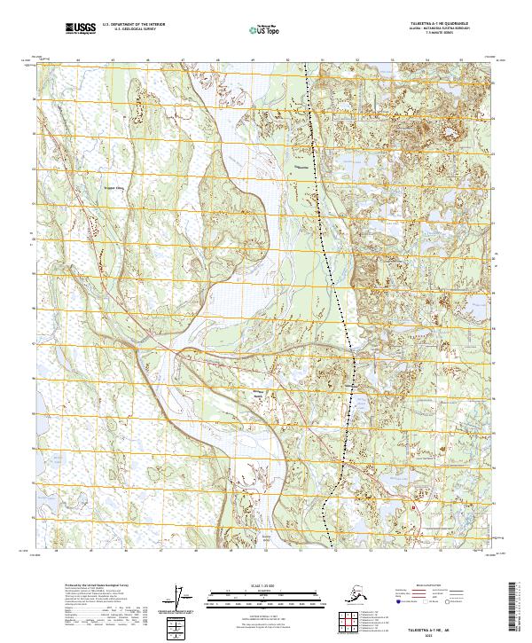 Talkeetna A-1 NE topographic map thumbnail