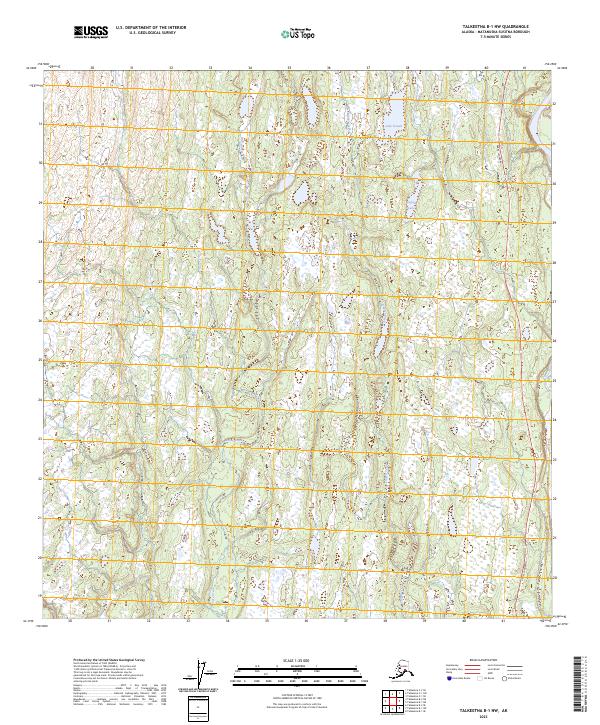 Talkeetna B-1 NW topographic map thumbnail