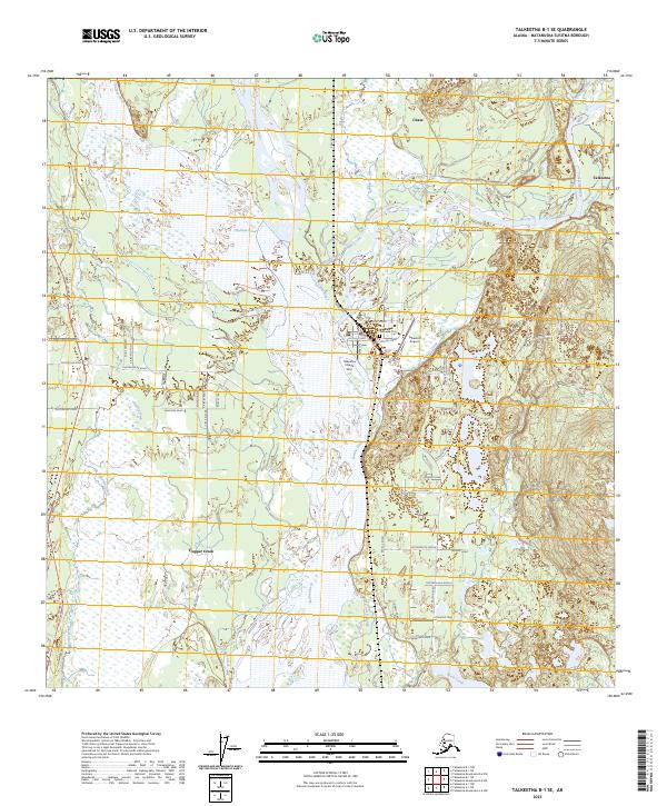 Talkeetna B-1 SE topographic map thumbnail