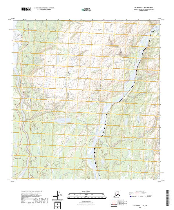 Talkeetna C-1 SE topographic map thumbnail