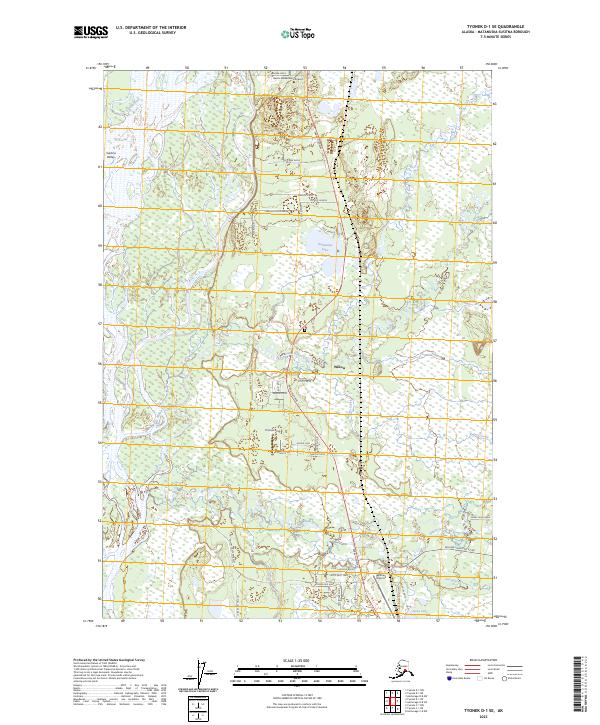 Tyonek D-1 SE topographic map thumbnail
