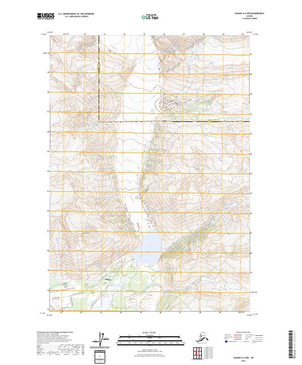 Valdez A-6 NW topographic map thumbnail