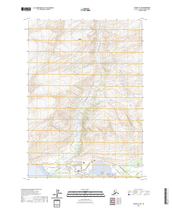 Valdez A-7 NE topographic map thumbnail