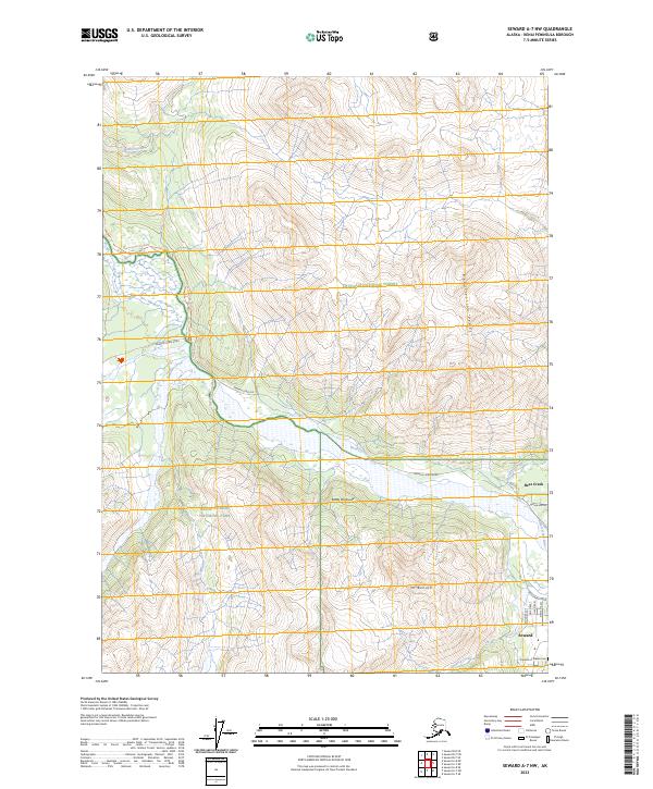 Seward A-7 NW 2023 topographic map thumbnail
