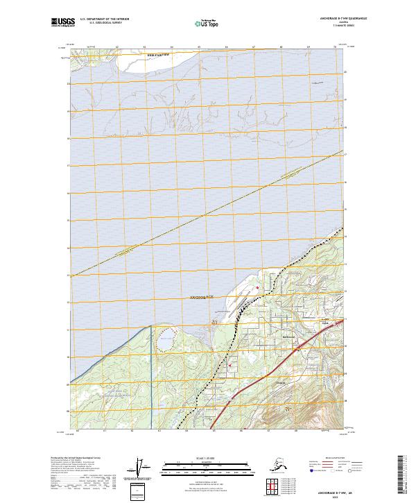 Anchorage B-7 NW topographic map thumbnail