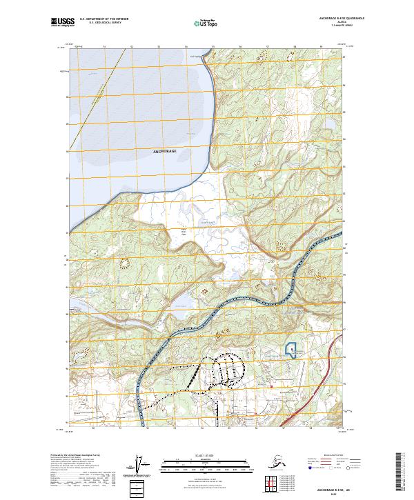Anchorage B-8 SE topographic map thumbnail