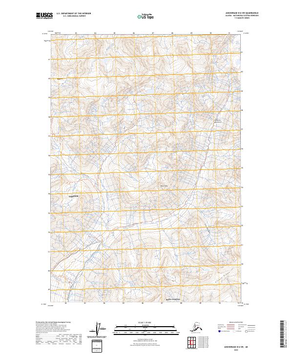 Anchorage D-6 SW topographic map thumbnail
