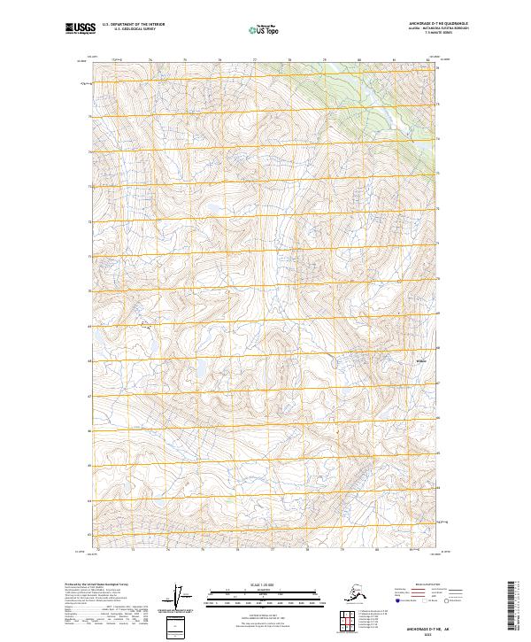 Anchorage D-7 NE topographic map thumbnail