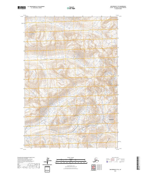 Anchorage D-7 SE topographic map thumbnail