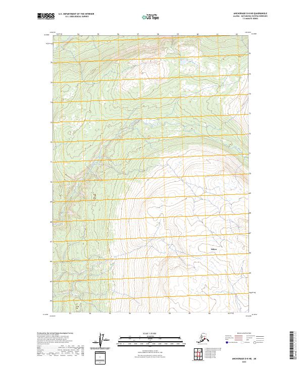 Anchorage D-8 NE topographic map thumbnail