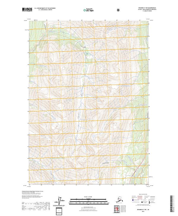 Seward D-7 SW 2023 topographic map thumbnail