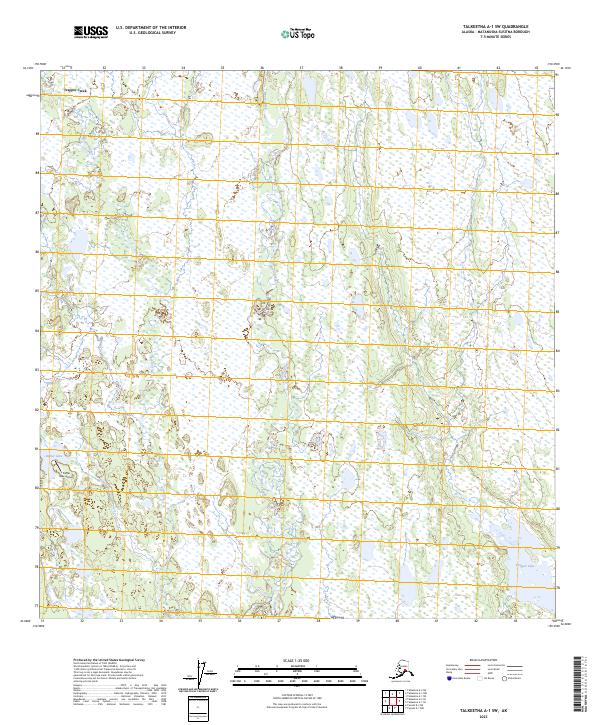 Talkeetna A-1 SW topographic map thumbnail