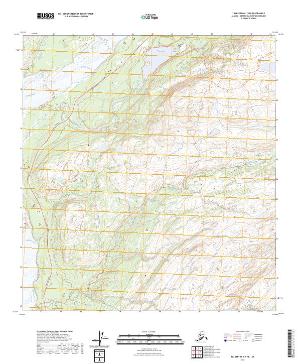 Talkeetna C-1 NE topographic map thumbnail