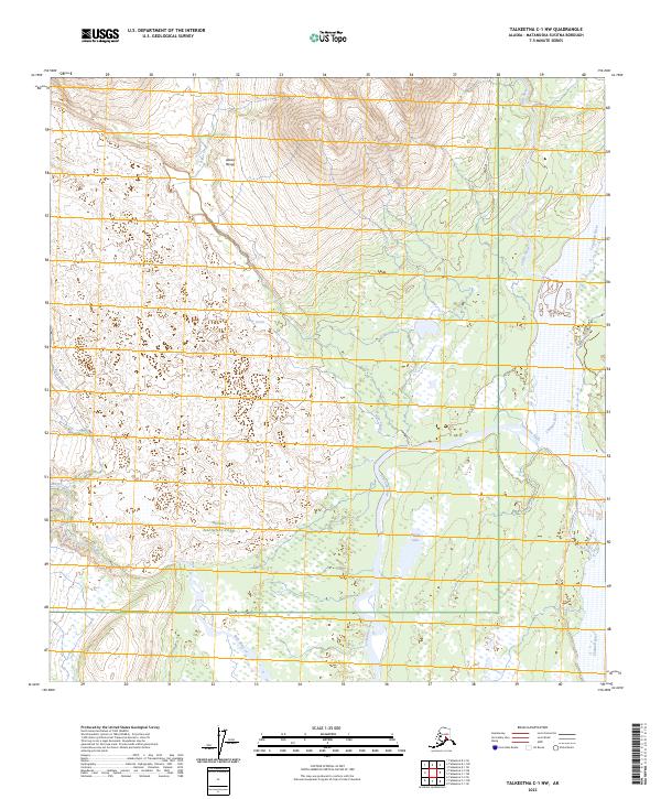 Talkeetna C-1 NW topographic map thumbnail