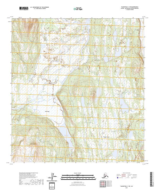Talkeetna C-1 SW topographic map thumbnail