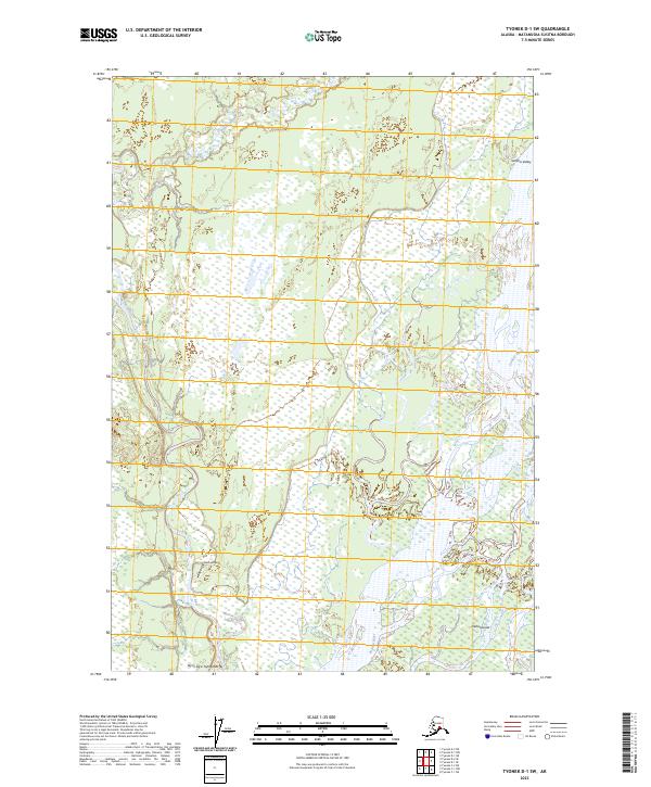 Tyonek D-1 SW topographic map thumbnail