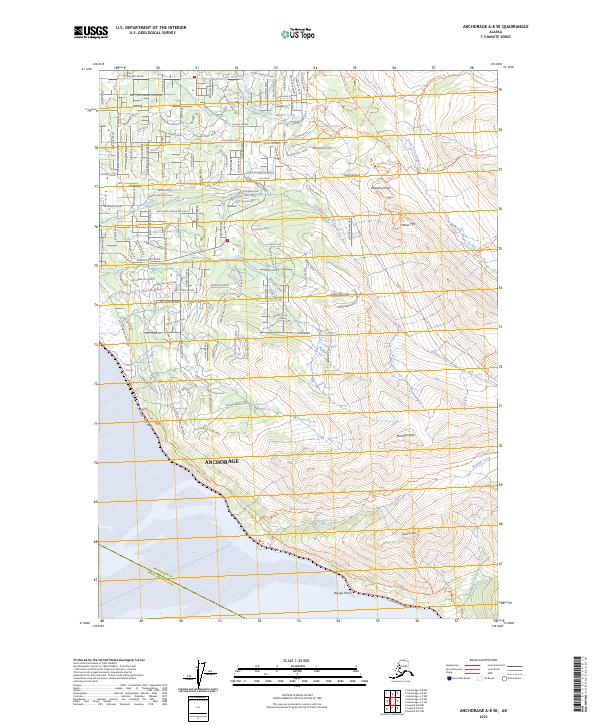 Anchorage A-8 SE topographic map thumbnail