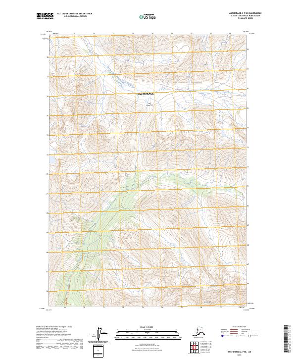 Anchorage A-7 SE topographic map thumbnail