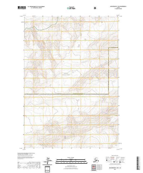 Anchorage B-1 NW topographic map thumbnail