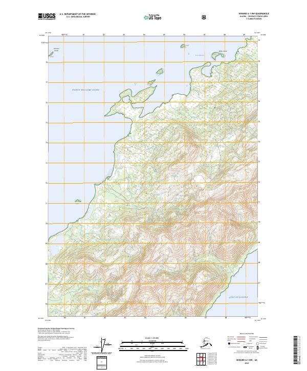 Seward A-1 NW topographic map thumbnail