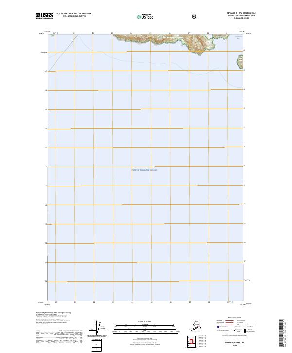 Seward D-1 SW topographic map thumbnail