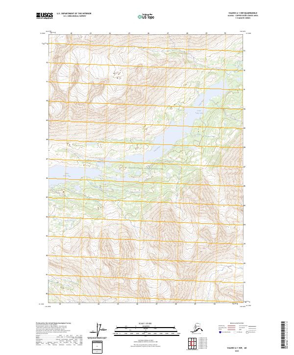 Valdez A-1 NW topographic map thumbnail