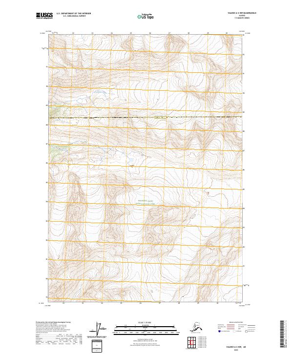 Valdez A-2 NW topographic map thumbnail