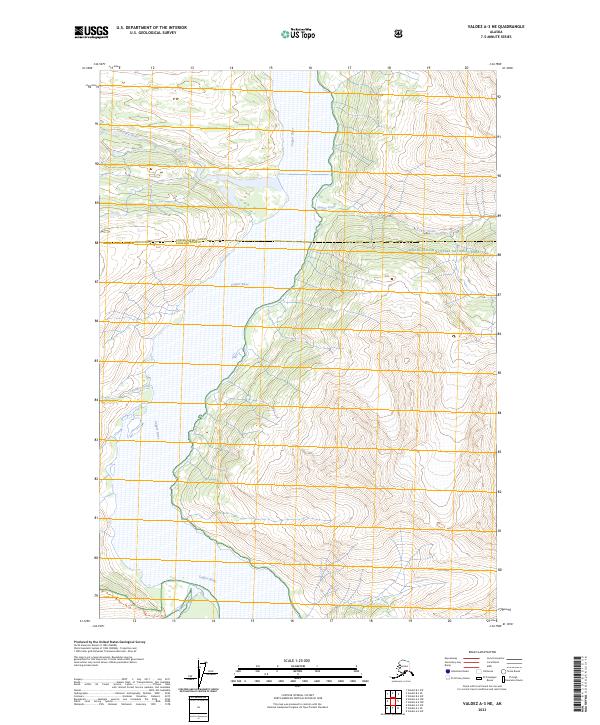 Valdez A-3 NE topographic map thumbnail