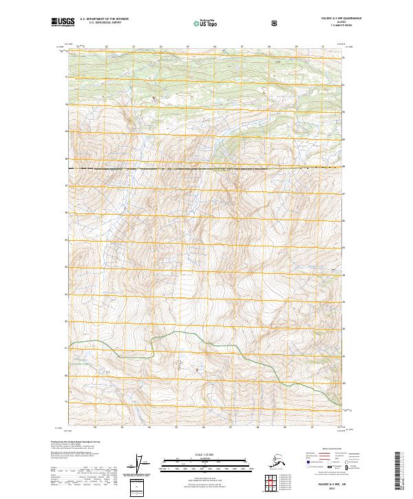 Valdez A-3 NW topographic map thumbnail