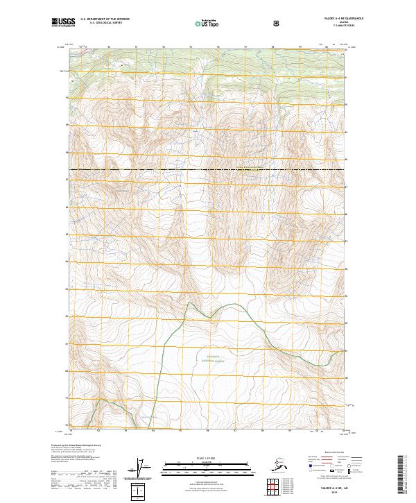 Valdez A-4 NE topographic map thumbnail