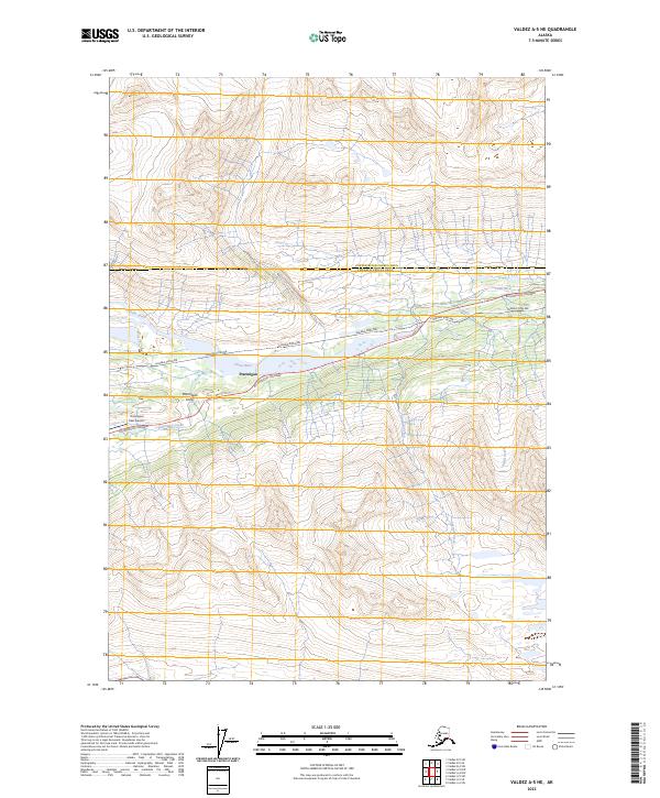 Valdez A-5 NE topographic map thumbnail
