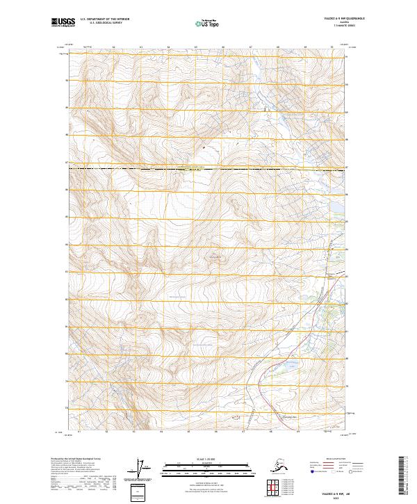 Valdez A-5 NW topographic map thumbnail
