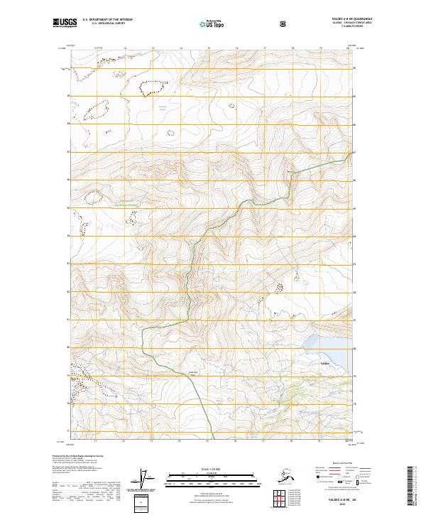 Valdez A-8 NE topographic map thumbnail