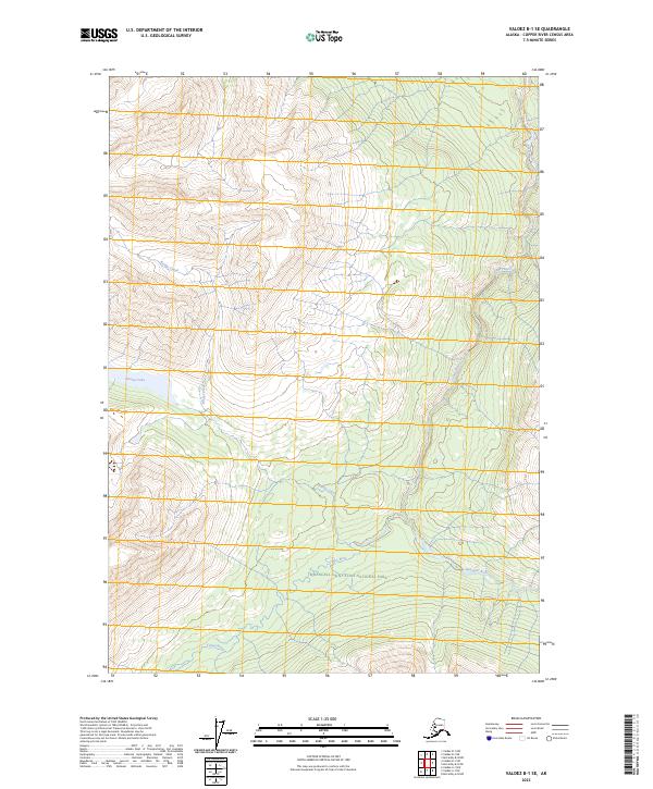 Valdez B-1 SE topographic map thumbnail