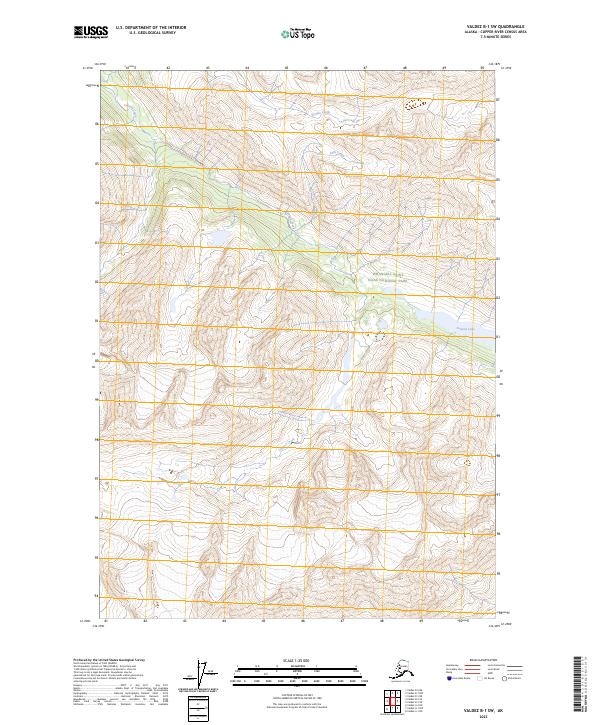 Valdez B-1 SW topographic map thumbnail
