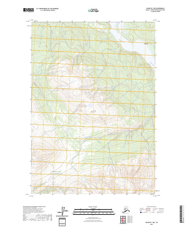 Valdez B-1 NW topographic map thumbnail