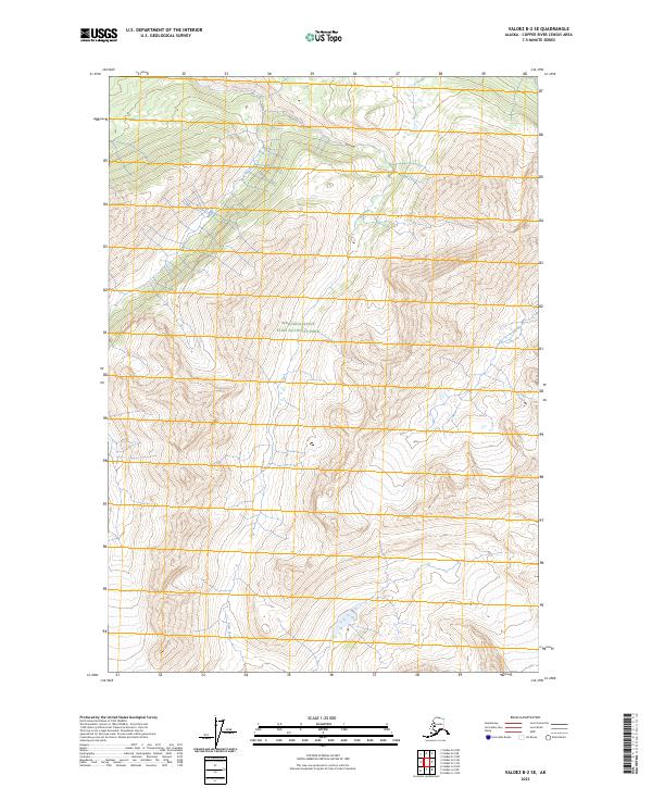 Valdez B-2 SE topographic map thumbnail